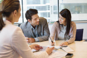 Paperwork in the office on closing day
