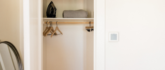 clean and empty closet