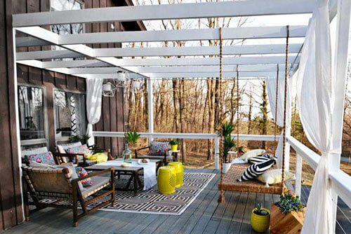 Hanging deck chairs
