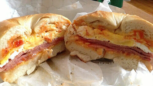 A New Jersey bagel sandwich