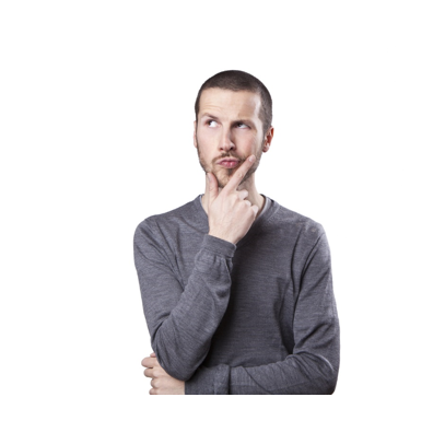 pondering man