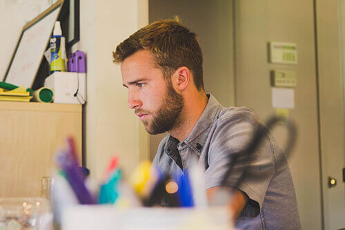 Working in an office